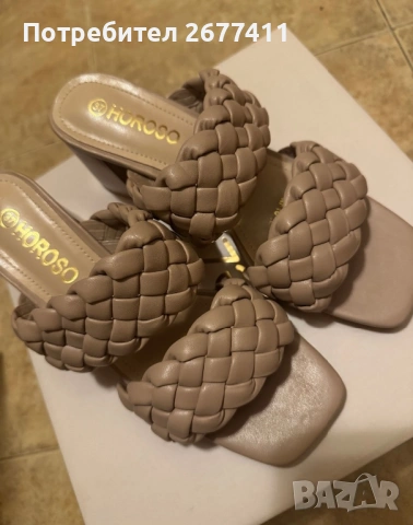 Сандали на ток тип Bottega Venetta , снимка 2 - Сандали - 53276412