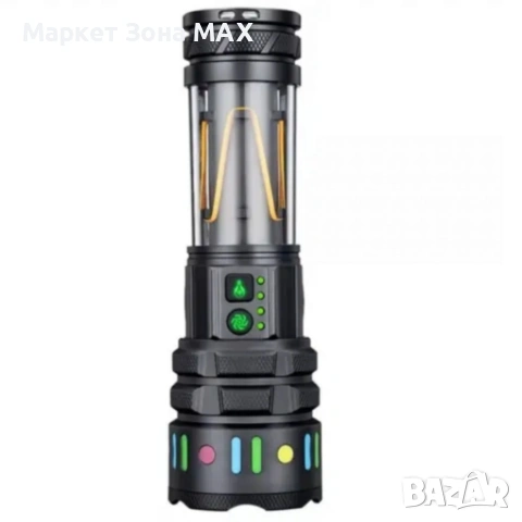 LED мощен фенер YEMAO YM-A5 – 3000 лумена, ZOOM и PowerBank, снимка 5 - Къмпинг осветление - 53419573