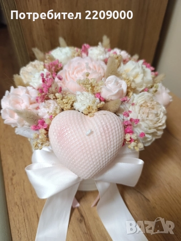 Букети от ароматни соеви свещи, снимка 4 - Изкуствени цветя - 51872003