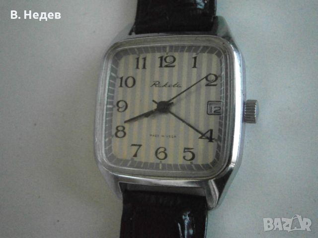 RАКЕТА - Cartier, кал. 2614.H, made in USSR, каса 32,5х32,5mm, снимка 9 - Мъжки - 32062404