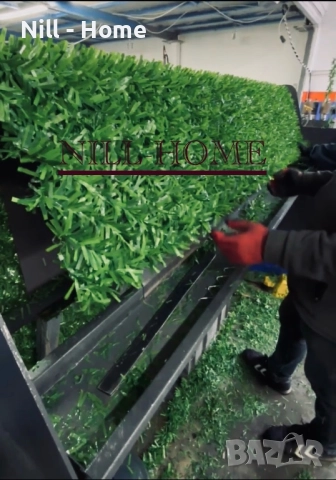 Поцинкована мрежа с декорация ( ИЗКУСТВЕНА ТРЕВА ) 4 мм. Тел / 40 мм. Око, снимка 18 - Огради и мрежи - 52303688