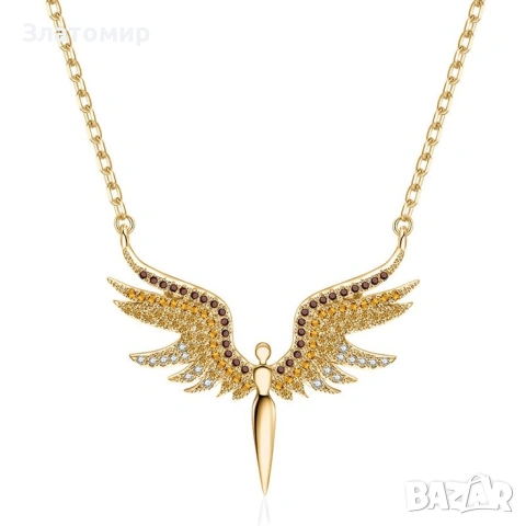 Нежно дамско колие с висулка феникс с камъни , снимка 7 - Колиета, медальони, синджири - 53135764