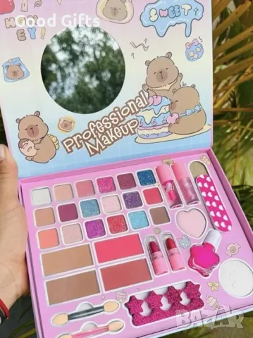 Комплект детски гримове палитра Капибара 33 части Capybara