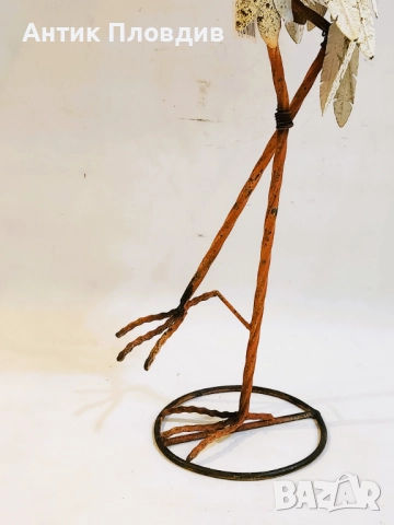 Метална декоративна чапла за градина, снимка 3 - Декорация за дома - 52736945