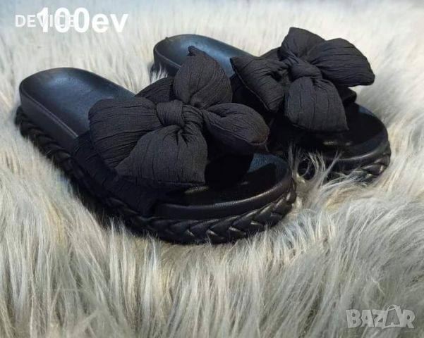 Дамски чехли с панделка , снимка 2 - Чехли - 46248762