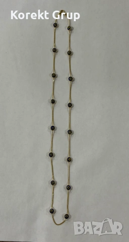 Златен синджир с маниста 3.85 грама 14 карата 585, снимка 8 - Колиета, медальони, синджири - 53037743