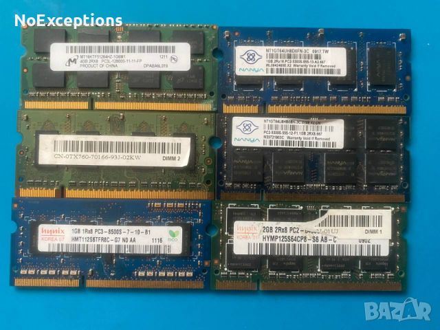 RAM за лаптоп - 1GB/2GB/4GB, снимка 1 - RAM памет - 45436970