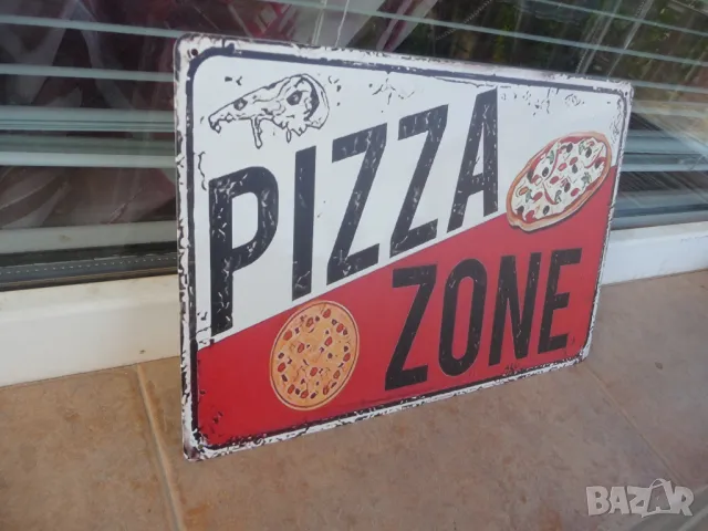 Метална табела храна зона продава цяла на парче вкусна хубава оригинална рецепта пещ, снимка 2 - Декорация за дома - 50381027