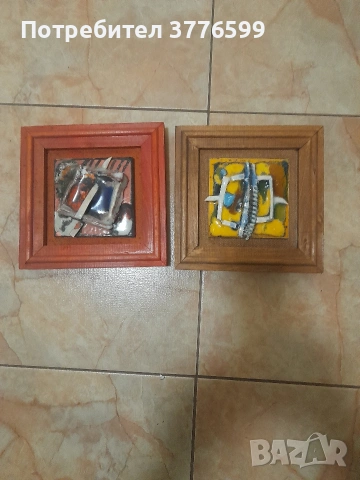 Картини от стъкло и дърво