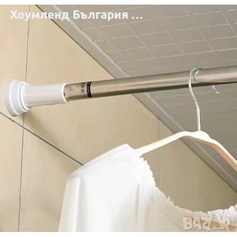 Регулируема релса за баня и душ кабина корниз за завеса и пердета, снимка 6 - Душ кабини и вани - 54303541