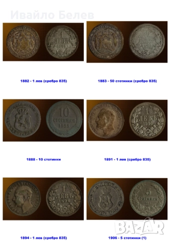 27 български монети (вкл. сребърни) 1882-1943