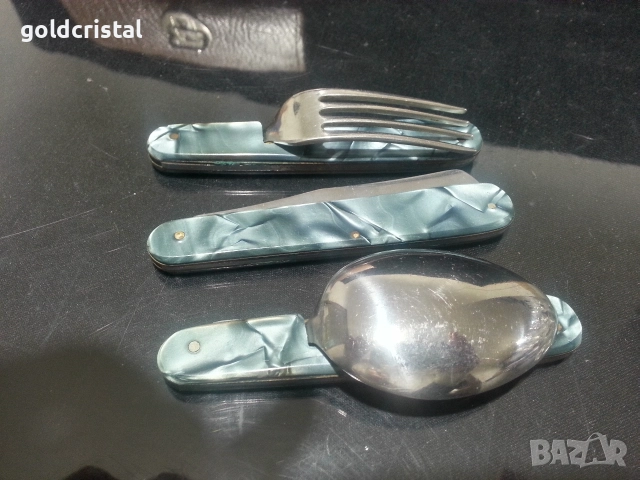 туристически комплект сгъваеми прибори , снимка 3 - Антикварни и старинни предмети - 52616936