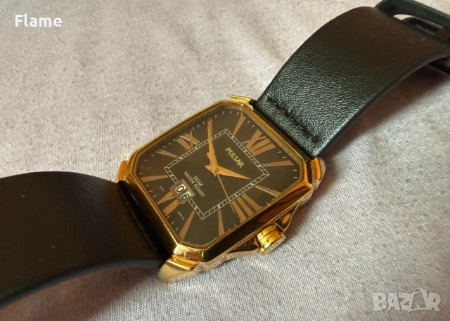 Мъжки черен часовник Pulsar by Seiko черен