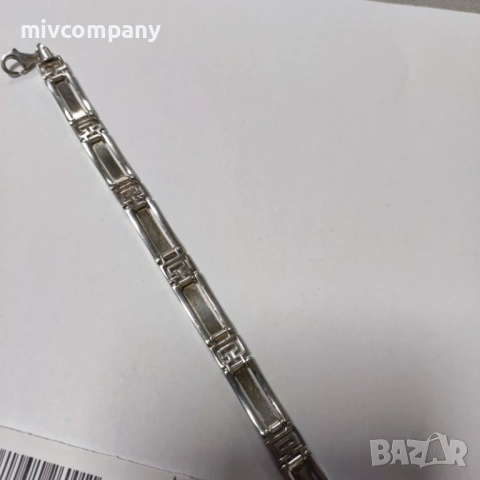 Сребърна гривна 15.30гр.22см., снимка 4 - Гривни - 53576864