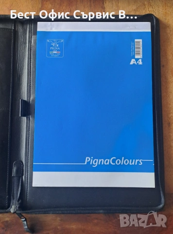 папка за документи естествена кожа черна с цип А4 внос от Италия , снимка 9 - Ученически пособия, канцеларски материали - 52554618