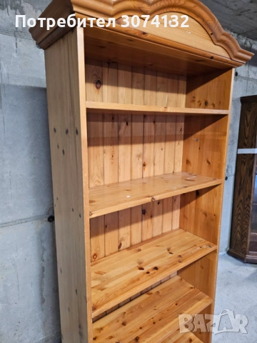 Библиотека в стил Рустик (изцяло от масив) , снимка 2 - Секции и витрини - 52807096