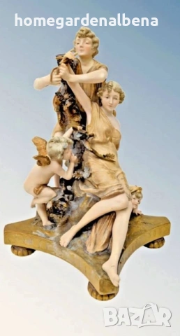 Порцеланова скулптура Ernst Wahliss Turn Austria ~ 1890 г. — „Любовни игри"