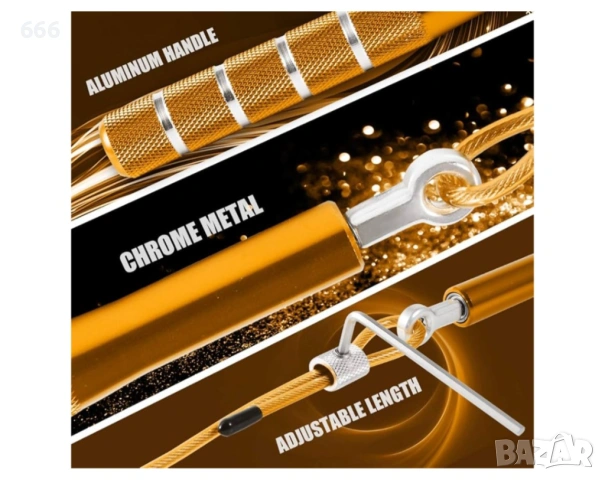 Въже за скачане + торбичка за съхранение , снимка 6 - Фитнес уреди - 54203853