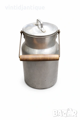 Метален съд с капак и дръжка, снимка 2 - Антикварни и старинни предмети - 53977555