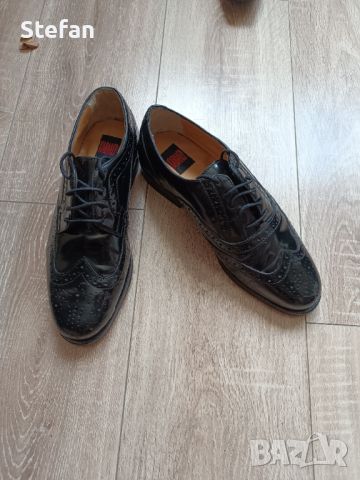 Мъжки лачени обувки КАВАЛЕР естествена кожа , снимка 2 - Официални обувки - 46413192