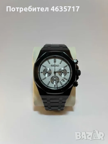 Часовник Seiko Royal Chrono Black (mod), снимка 3 - Мъжки - 52220297