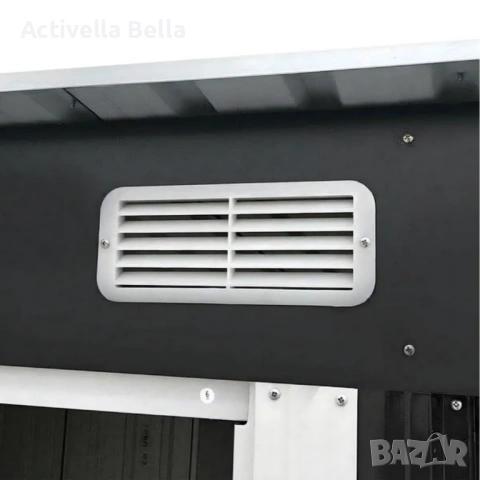 Метална градинска къща за инструменти с вентилация и заключване - 277 × 299 × 192 см, снимка 10 - Други - 53129618