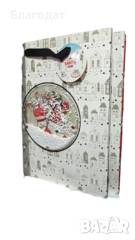 Коледна подаръчна чанта със снежна топка, снимка 5 - Декорация за дома - 52413880