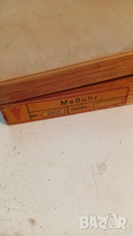 кутия за индикаторен часовник микрометър дървена немска к0119, снимка 3 - Други инструменти - 51640469