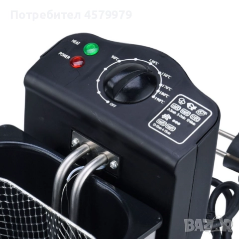 Електрически фритюрник Royalty Line RL-EFT2000, 3 литра, 2000W, снимка 5 - Фритюрници - 51643564