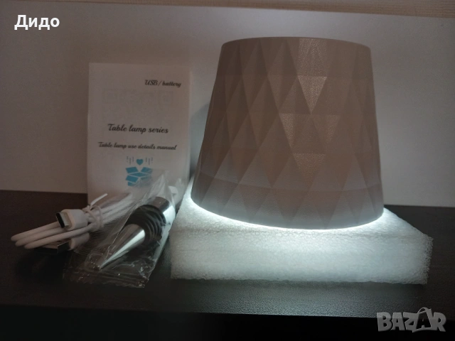 Сензорна LED лампа /бяла/ за бутилка с акумулаторна батерия, снимка 7 - Лед осветление - 53777784