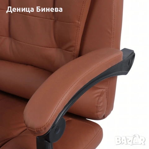 Ергономичен офис стол с лумбална опора от еко кожа, снимка 9 - Столове - 53048221