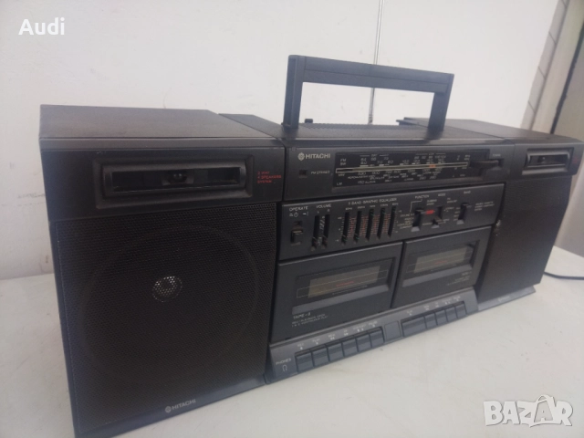 Двукасетъчен радио касетофон HITACHI  TRK-W530E, снимка 6 - Радиокасетофони, транзистори - 52316975