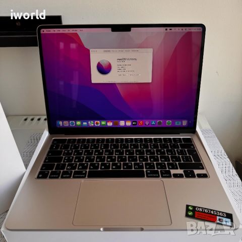 НОВ❗️24М ГАР❗️MACBOOK AIR M2 ❗️Лизинг от 74лв/м 13.6" 2022 ❗️ 8GB/256GB, снимка 3 - Лаптопи за дома - 46157203