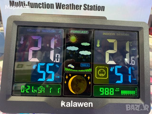 Безжична метеорологична станция Kalawen с външен сензор / Метеостанция със сензор, снимка 1 - Други стоки за дома - 45668080