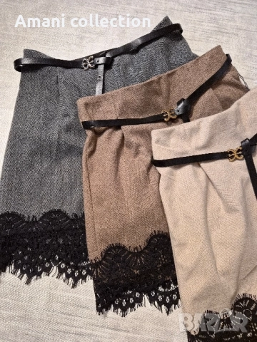 Къси панталонки с вълна и дантела, снимка 4 - Къси панталони и бермуди - 52419362