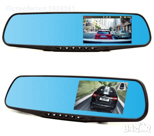 Видеорегистратор тип огледало за задно виждане DVR JPG 1080 P -8Mpx, снимка 4 - Други - 45003854