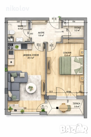 Двустаен ново строителство 