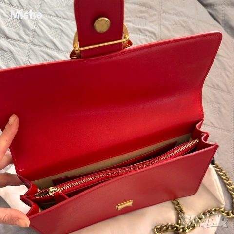 Кожена чанта PINKO голям размер, снимка 3 - Чанти - 53778056