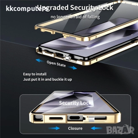 Магнитен калъф за Samsung Galaxy S26 Ultra с протектор – матов PC гръб, метална рамка и стойка, 5 цв, снимка 9 - Калъфи, кейсове - 53680957