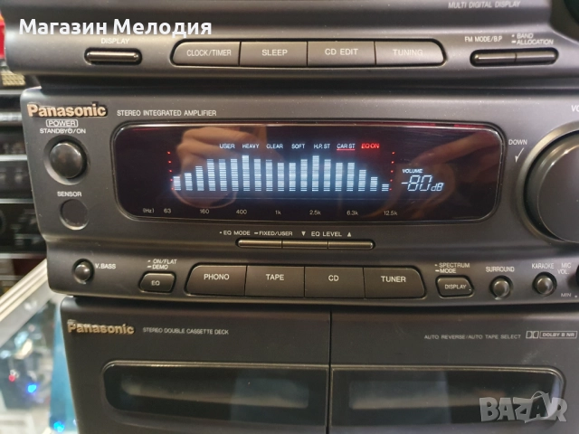 Аудиосистема Panasonic SA-CH350 В отлично техническо и визуално състояние. Лека забележка на касетит, снимка 7 - Аудиосистеми - 50782582