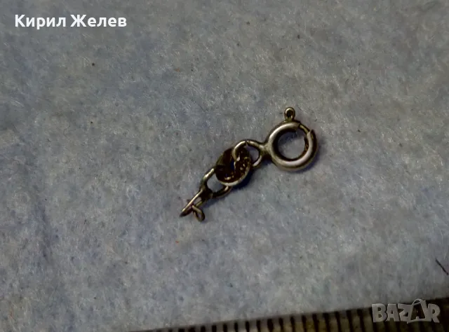 СТАРА СРЕБЪРНА ЗАКОПЧАЛКА СРЕБРО 925 КАРАБИНКА За СИНДЖИРЧЕ ГРИВНА КОЛИЕ ВЕРИЖКА 49928, снимка 5 - Други - 49517865