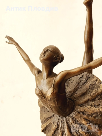 Бронзова статуетка балерина – Milo, France, снимка 8 - Статуетки - 51656611