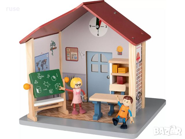 НОВИ! Училище за дървена къща за кукли Класна стая
