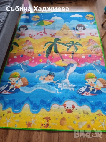 Килимче за игра с две лица 125/185см