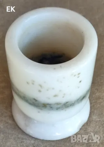 Мраморен пепелник с етикет + мраморна вазичка (свещник), снимка 5 - Декорация за дома - 49414072