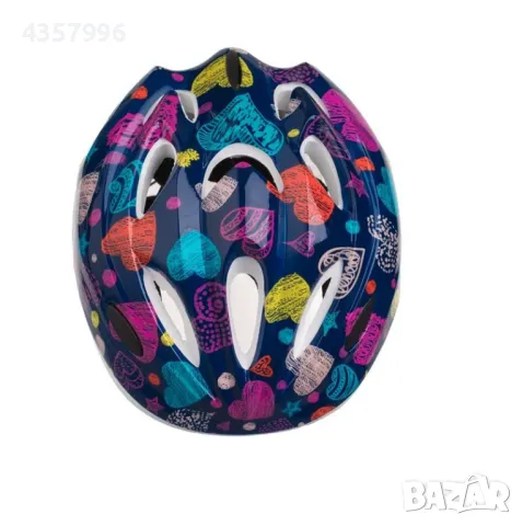 Детска каска Сърца, За велосипед, ролери, тротинетка, Цветна , снимка 2 - Детски велосипеди, триколки и коли - 50085241