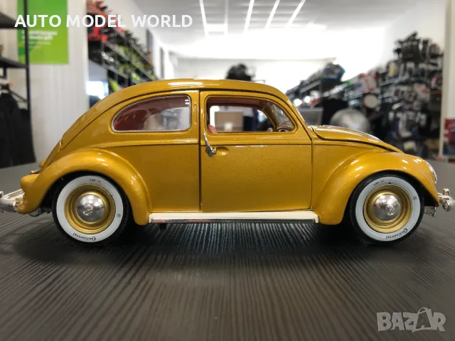 Метална колекционерска количка BBURAGO VW KAFER/BEATLE 1955 1:18 NEW, снимка 2 - Колекции - 47145936