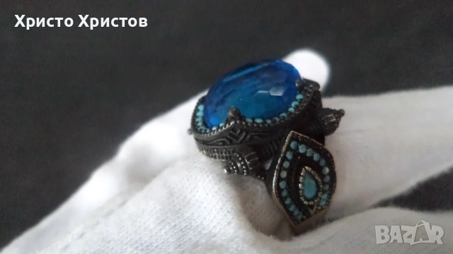 Сребърен изящен масивен мъжки пръстен, снимка 4 - Пръстени - 53959757