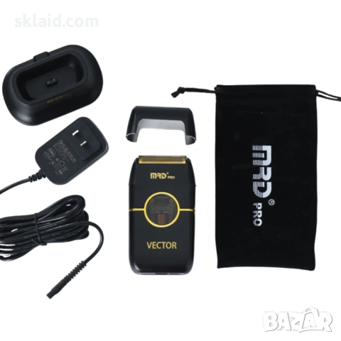 MRD – Черен метален шейвър, снимка 2 - Електрически самобръсначки - 53856736