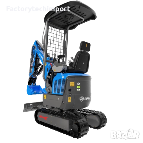 Мини багер RIPPA R13 PRO – KUBOTA (3 цилиндъра)– 1.2 т | 120° завъртане на стрелата, снимка 7 - Индустриална техника - 52720274